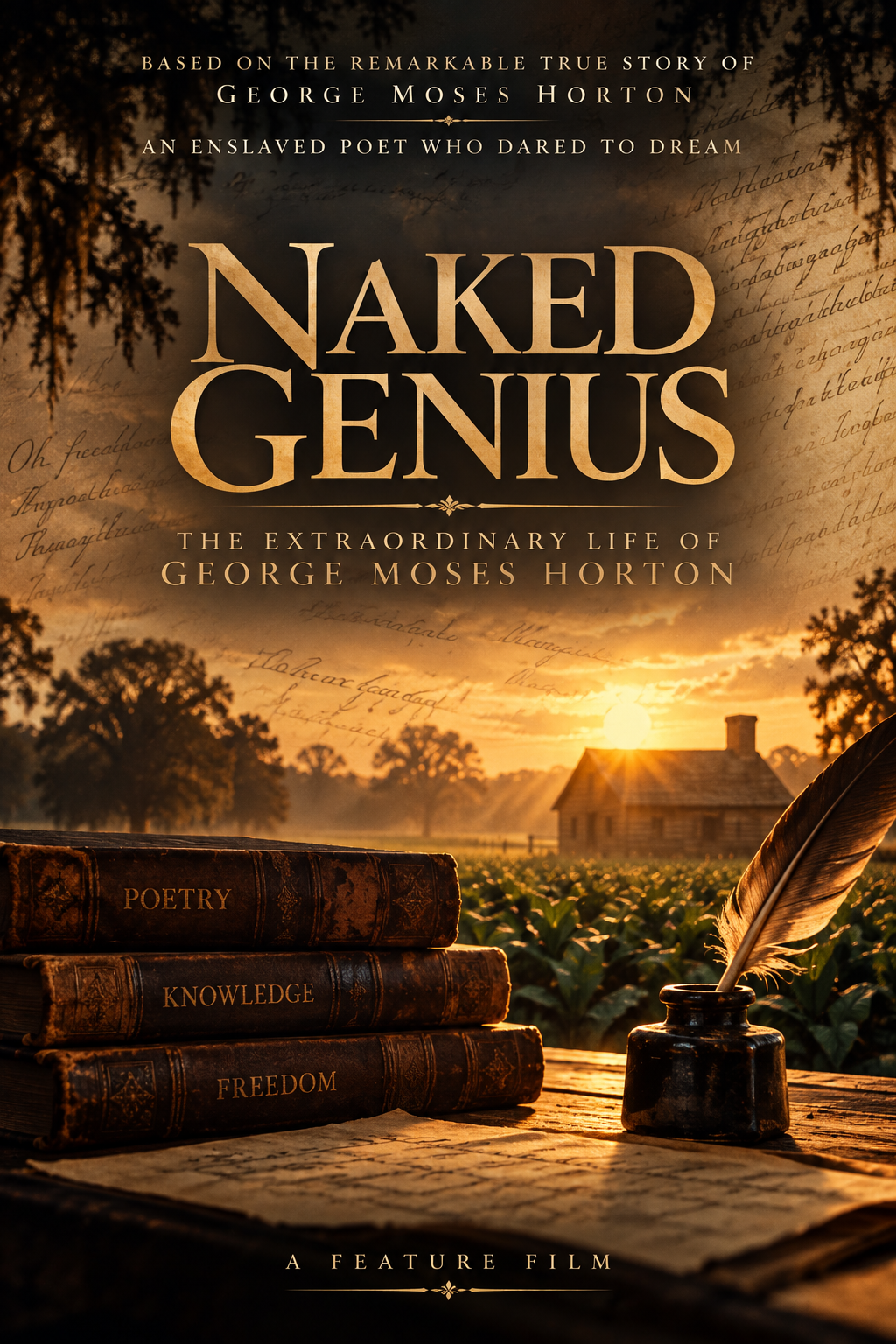 Naked Genius — official artwork depicting the story of George Moses Horton, enslaved poet